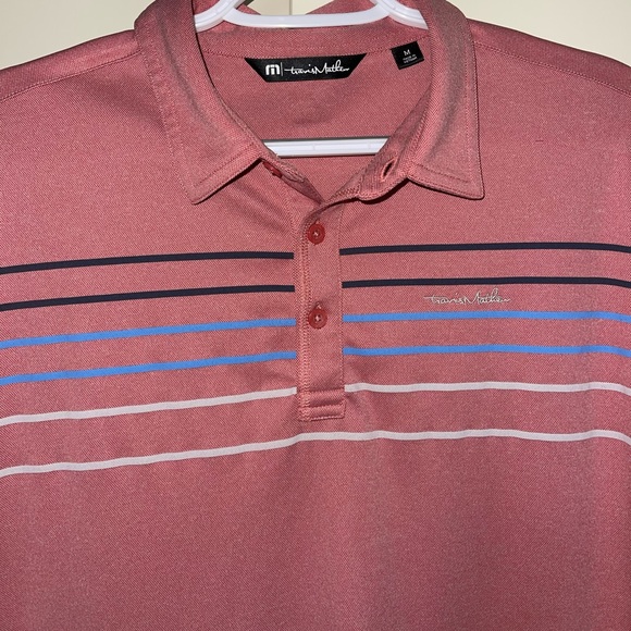 Travis Mathew Golf Polo Red Medium - Picture 3 of 5